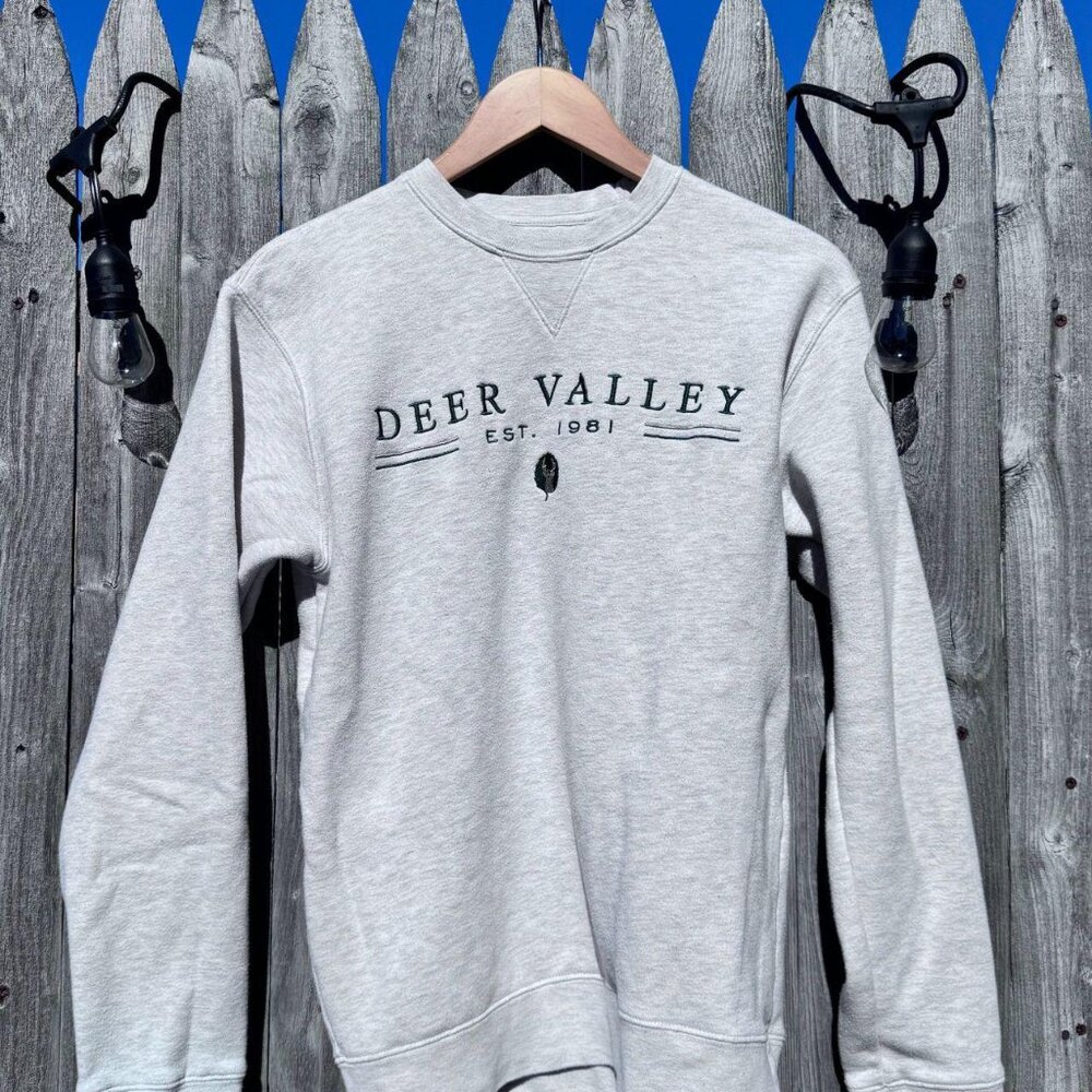 Deer Valley Embroidered Crewneck Sweatshirt Ski Resort Utah XS